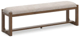 Cabalynn - Large Uph Dining Room Bench - Oatmeal / Light Brown