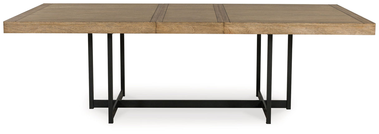 Tomtyn - Rectangular Dining Room Extension Table - Light Brown