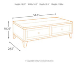 Todoe - Lift Top Cocktail Table - Dark Gray