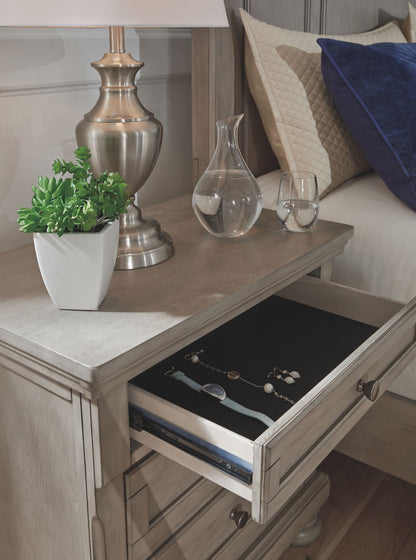 Lettner - Two Drawer Night Stand - Light Gray
