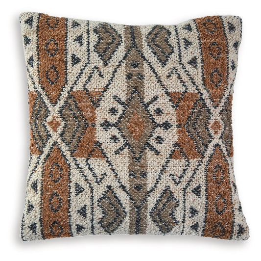 Kierenworth - Pillow (Set of 4) - Sienna / Ivory / Black