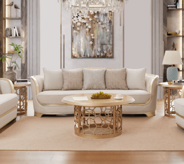 HD-7006 - Sofa - Beige / Gold