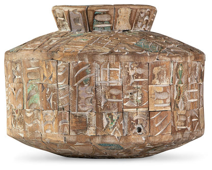 Meltland - Vase - Square - Natural / Black