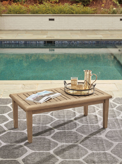 Carter Hall - Rectangular Cocktail Table - Beige