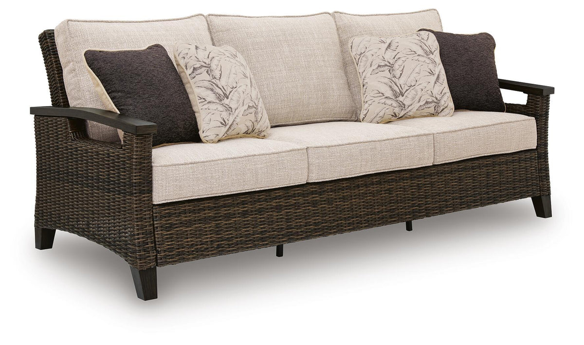 Monterey Point - Sofa With Cushion - Dark Brown