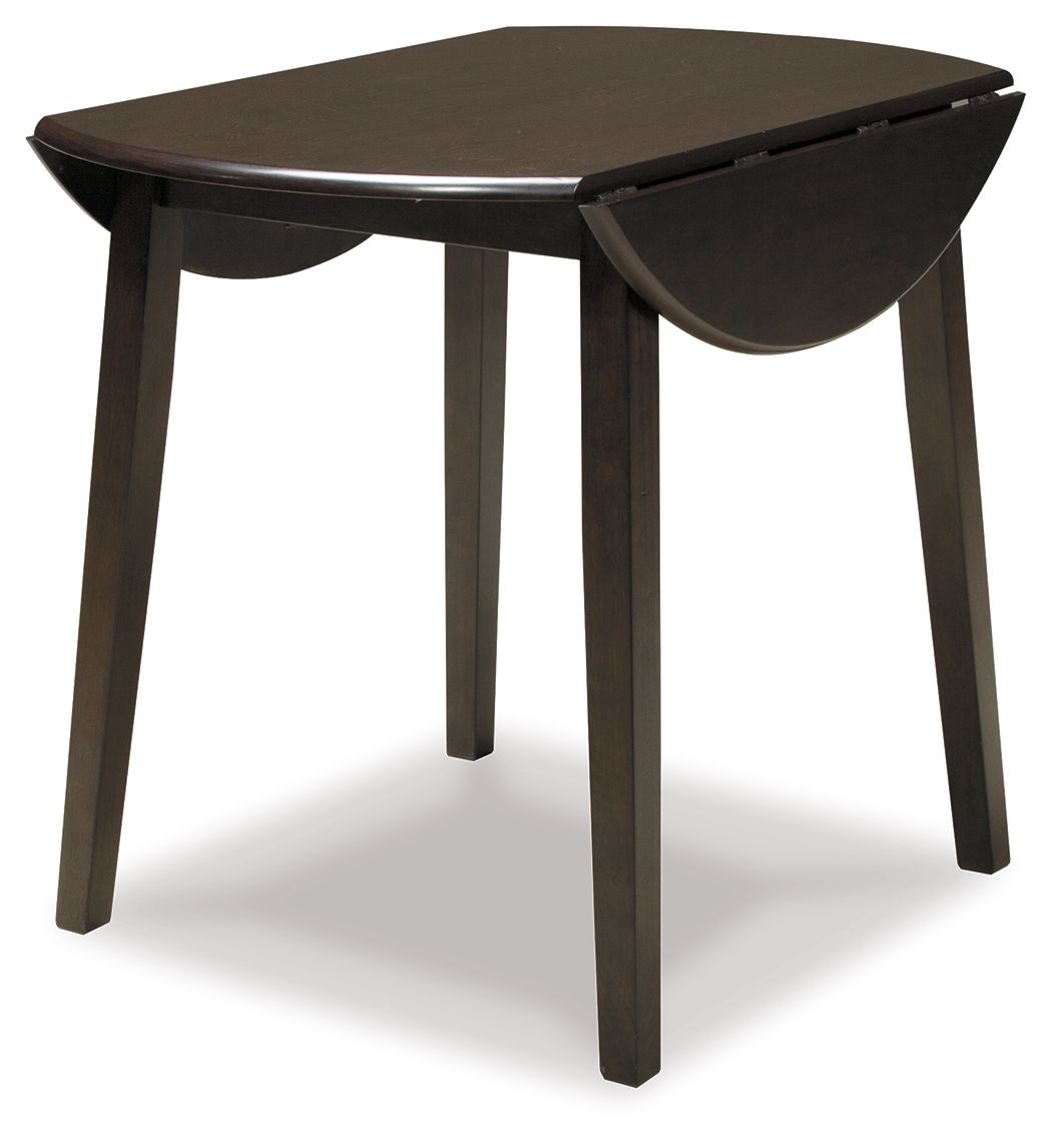 Hammis - Round DRM Drop Leaf Table - Dark Brown