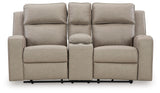 Lavenhorne - Dbl Rec Loveseat W/Console - Pebble