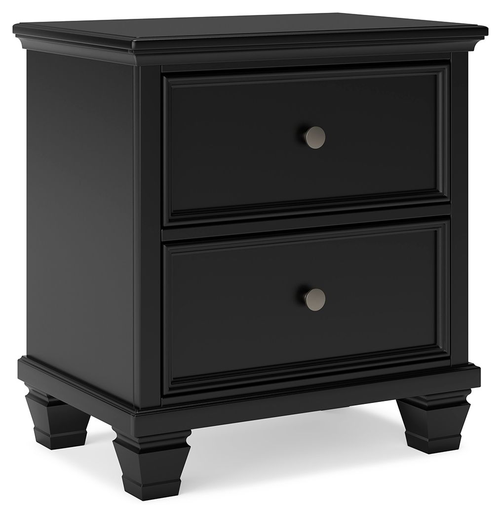 Lanolee - Two Drawer Nightstand - Black