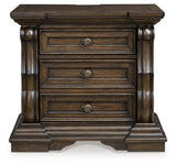 Maylee - Three Drawer Night Stand - Dark Brown