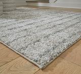 Laddway - 5' x 7' Rug - Cream / Green