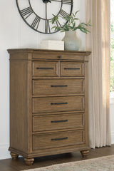 Karallin - Seven Drawer Chest - Medium Brown