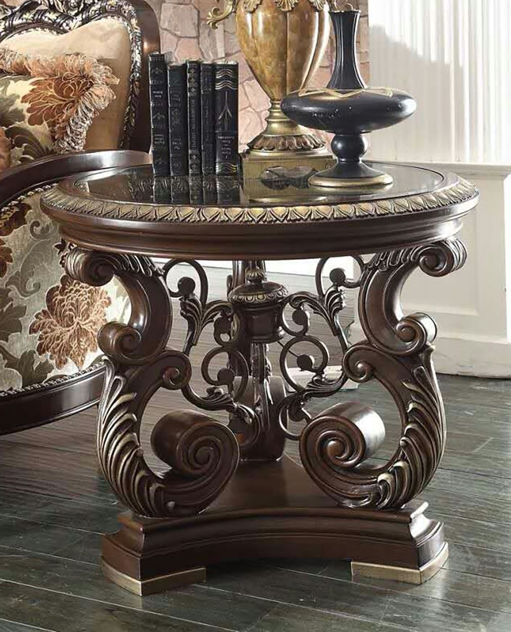 HD-8013 - End Table - Brown Cherry