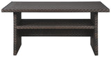 Easy Isle - RECT Multi-Use Table - Dark Brown / Beige