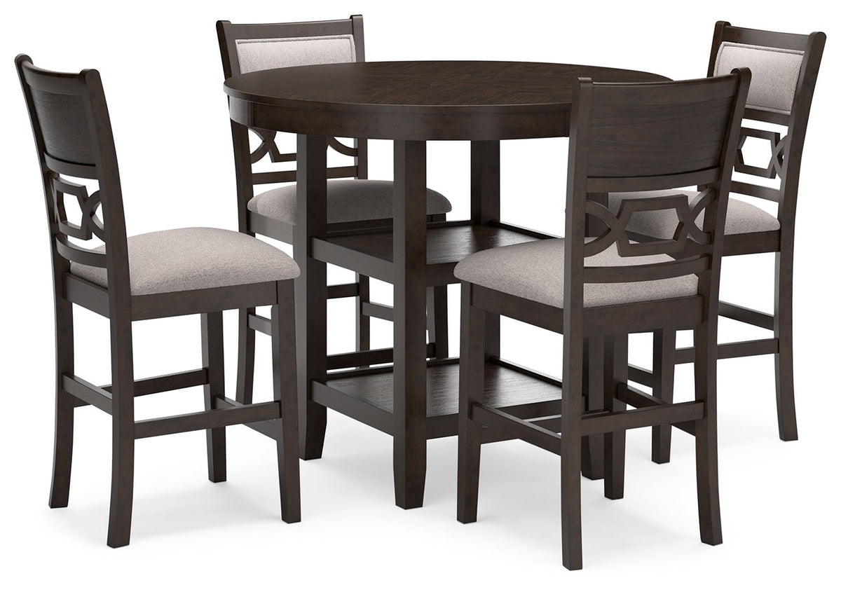 Langwest - Dining Room Counter Table Set (Set of 5) - Brown