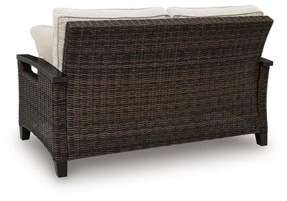 Monterey Point - Loveseat With Cushion - Dark Brown