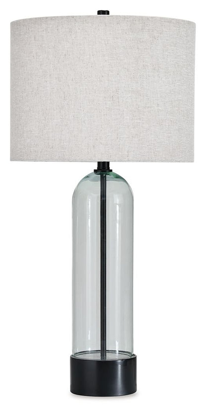 Kerrbrook - Glass Table Lamp - Clear / Black