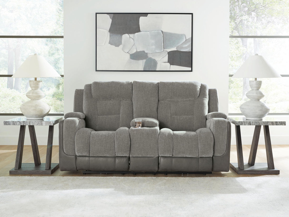 Mixed Motion - Power Reclining Loveseat With Console / Adjustable Headrest