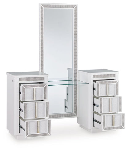 Chalanna - Vanity With Mirror - White