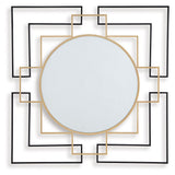 Oceanal - Accent Mirror - Black / Gold Finish