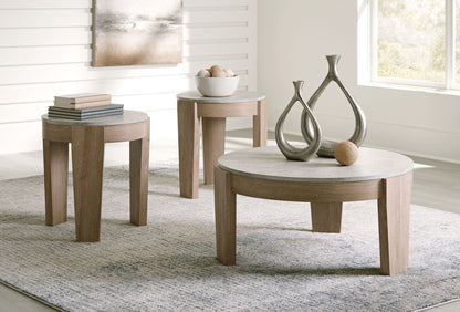 Guystone - Occasional Table Set (Set of 3) - Light Brown
