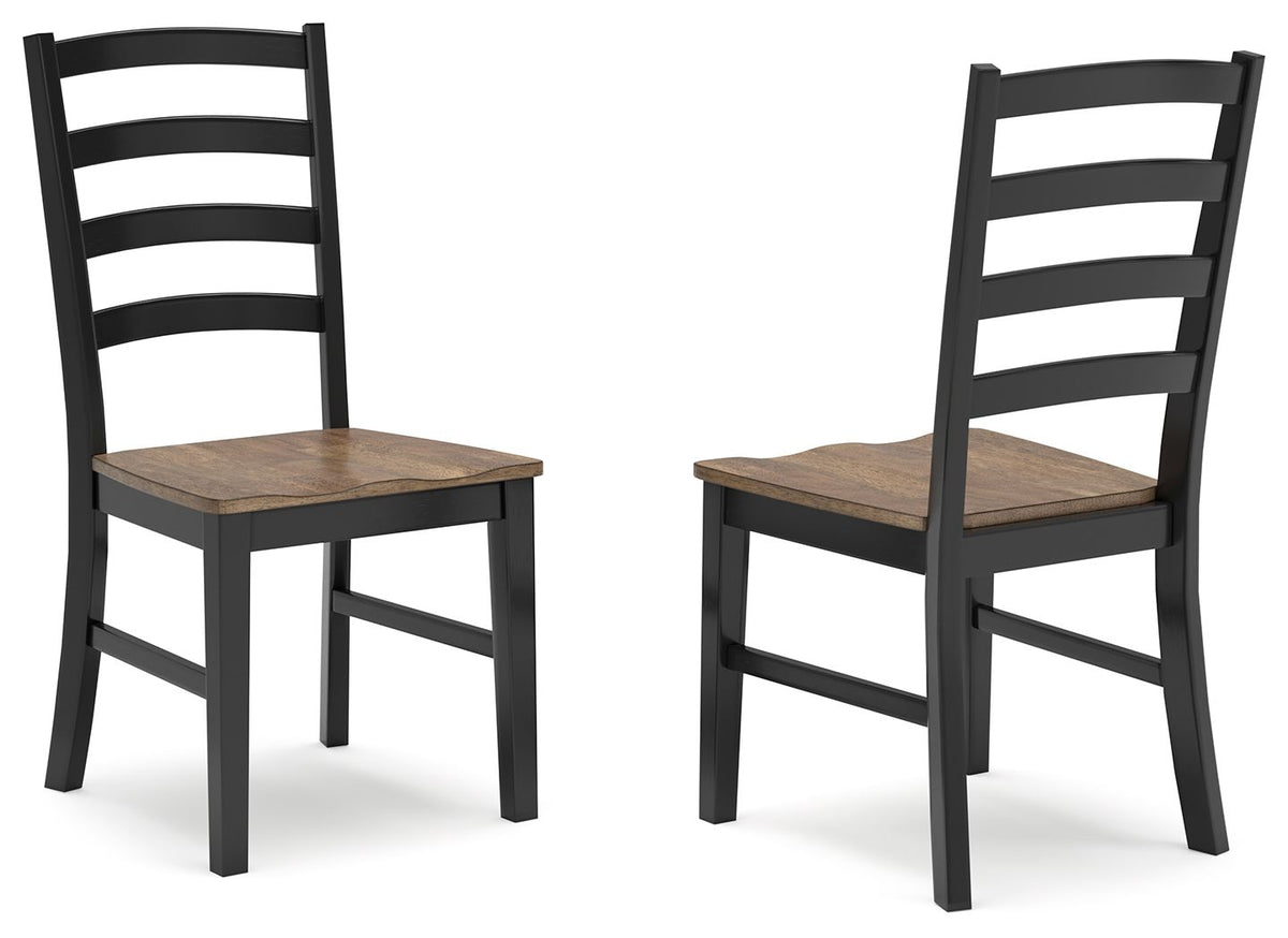 Wildenauer - Dining Room Side Chair (Set of 2) - Brown / Black