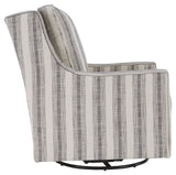 Kambria - Swivel Glider Accent Chair - Ivory / Black