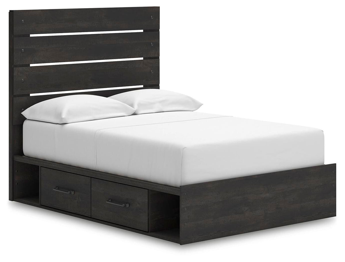 Hollivern - Panel Bed With Storage