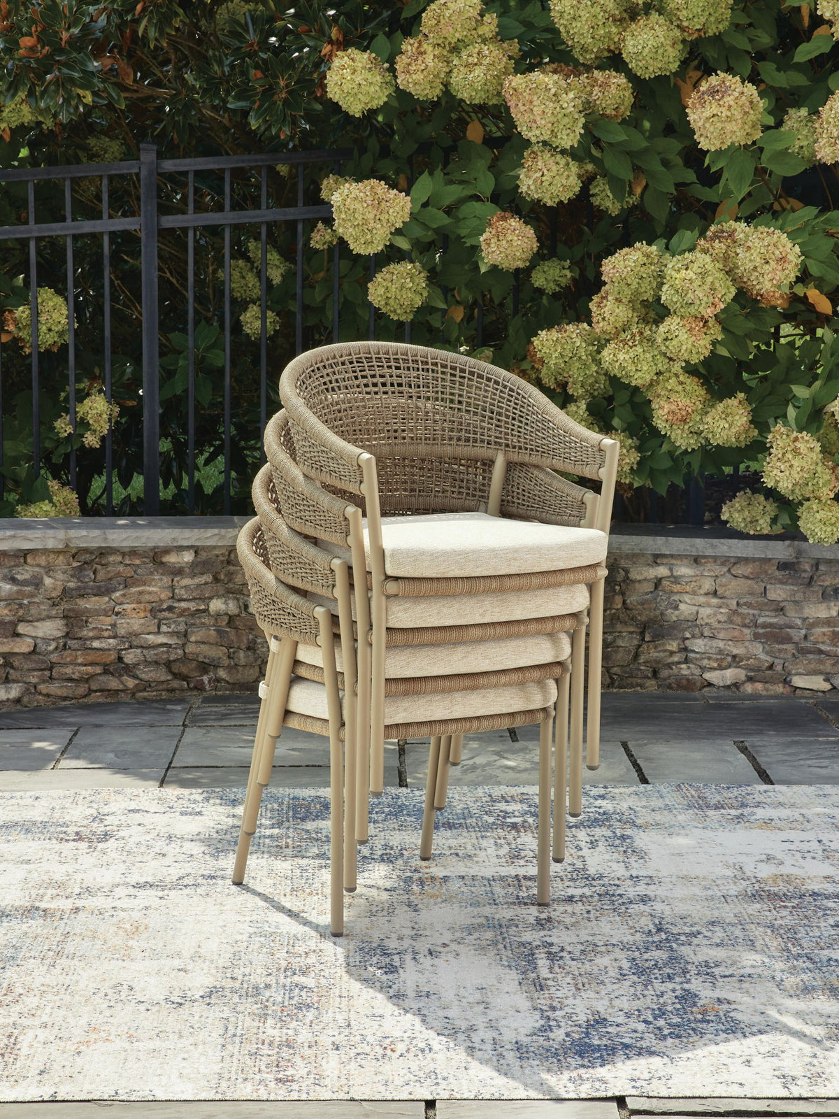 Orchard Beach - Arm Chair With Cushion (Set of 4) - Beige