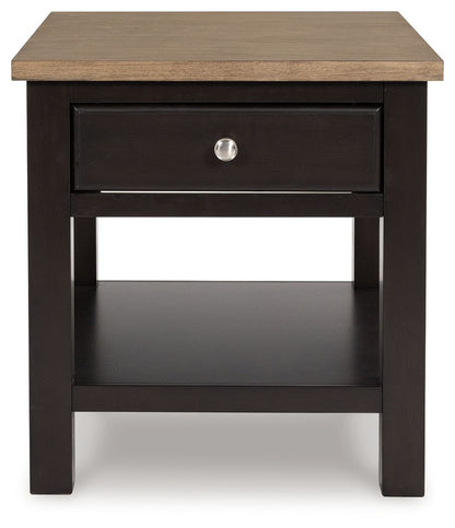 Drazmine - Rectangular End Table - Brown