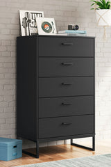 Socalle - Five Drawer Chest - Black
