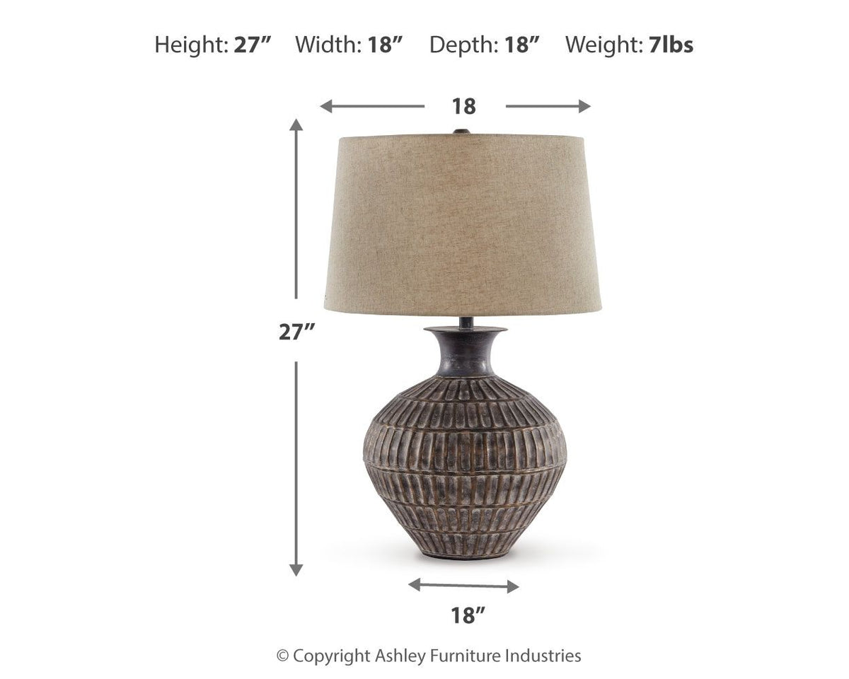 Magan - Metal Table Lamp  - Antique Bronze Finish