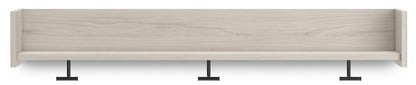Socalle - Wall Mounted Coat Rack w/Shelf - Light Natural