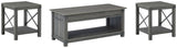 Freedan - 3 Pc. - Coffee Table, 2 End Tables - Grayish Brown