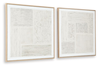 Andorfield - Wall Art Set (Set of 2) - Beige / Black / White