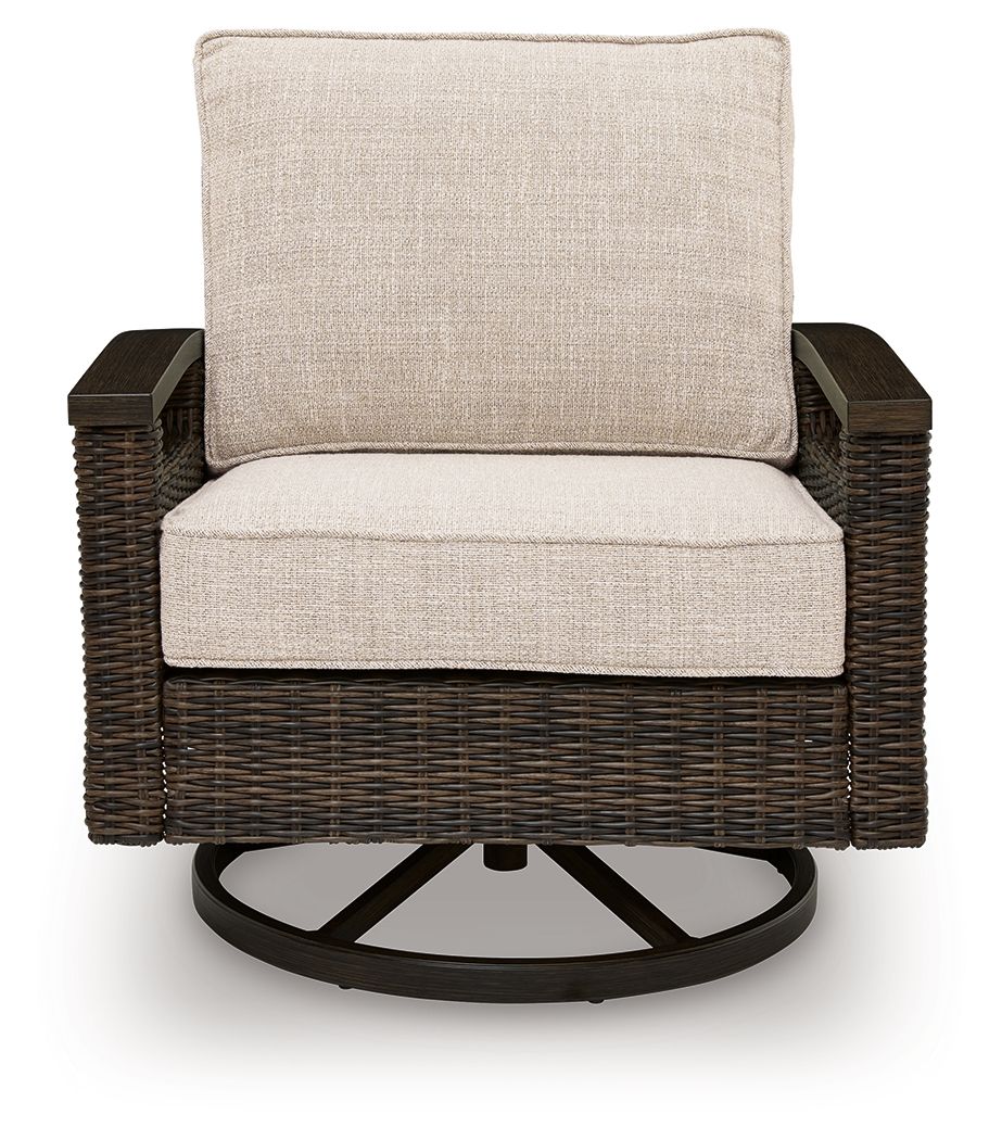 Monterey Point - Swivel Lounge Chair (Set of 2) - Dark Brown