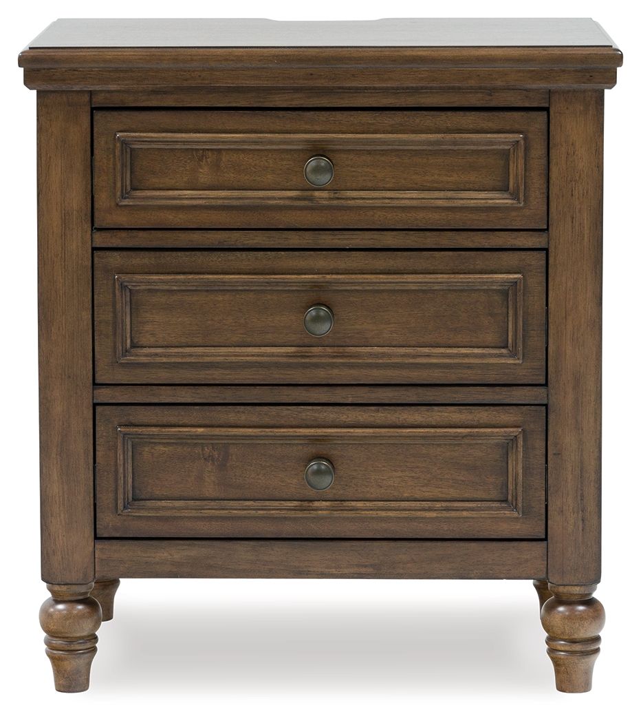 Sturlayne - Three Drawer Night Stand - Brown