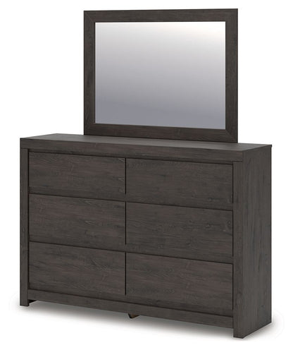 Fraluna - Dresser And Mirror - Charcoal