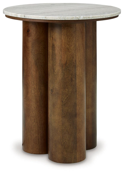 Henfield - Accent Table - Beige / Brown