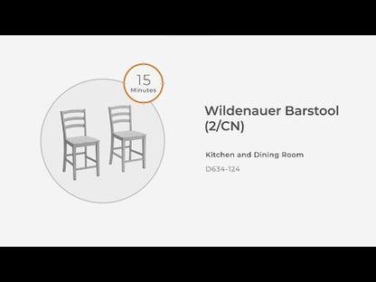 Wildenauer - Barstool (Set of 2) - Brown / Black