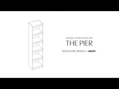 Willowton - Pier - 4 Shelves - Whitewash